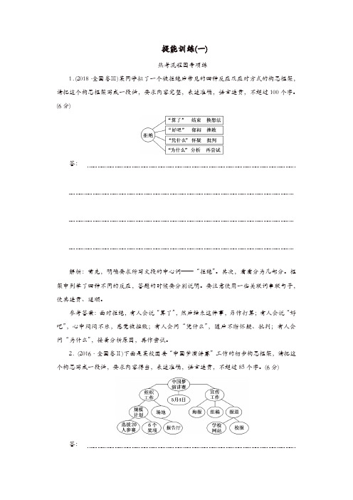 通用版2020版高考语文一轮复习第一板块“图文转换”配套检测提能训练一含解析