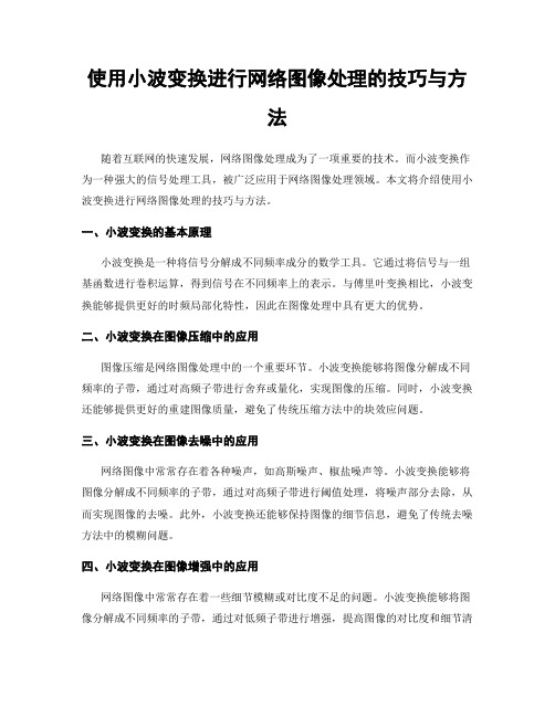 使用小波变换进行网络图像处理的技巧与方法