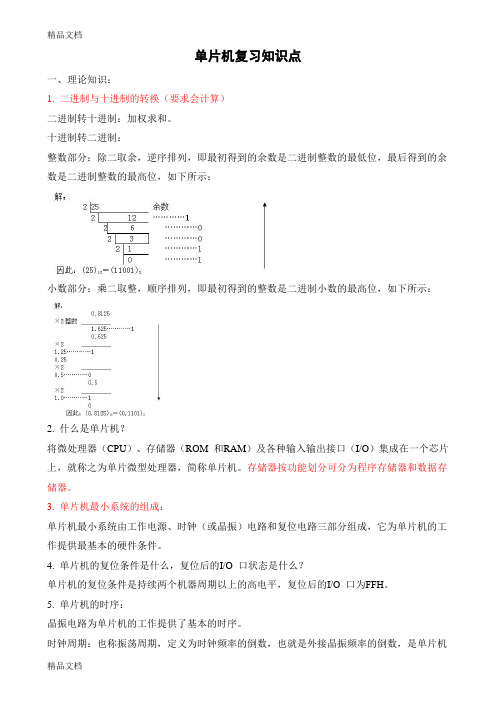 单片机复习知识点复习过程