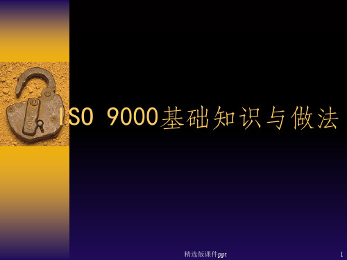 ISO-9000推行基本理念与做法ppt课件