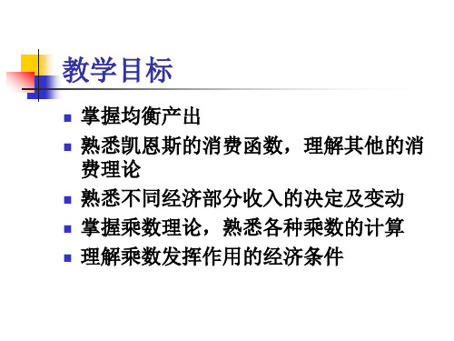 第13章国民收入决定理论1收入支出模型