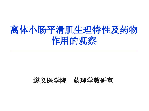 实验六 家兔离体小肠平滑肌生理特性及药物作用的观察