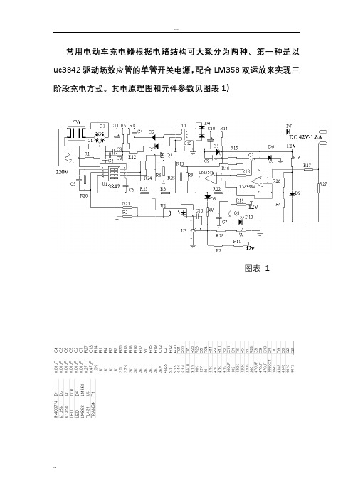 电动车充电器原理及带电路图维修