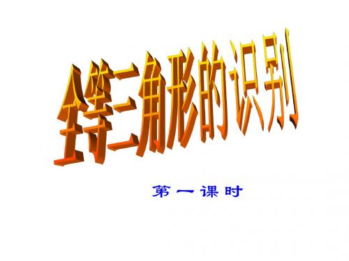 全等三角形的识别1[上学期]--华师大版(新编2019)