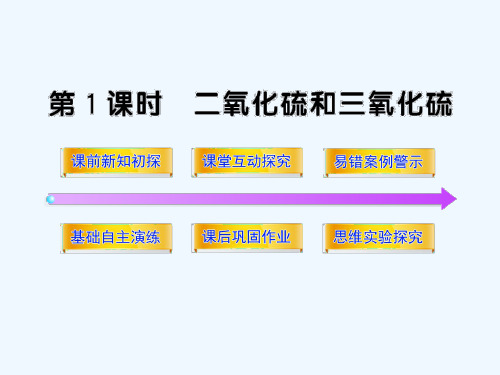 高中化学-4.3.1二氧化硫和三氧化硫课件-新人教版必修1