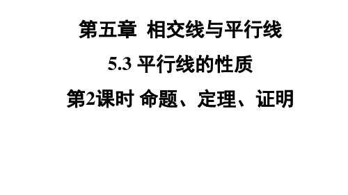 命题、定理、证明第二课时原创初中数学课件