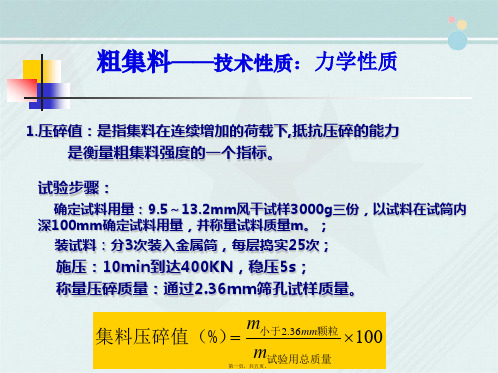 道路养护与管理专业《集料的力学性质》