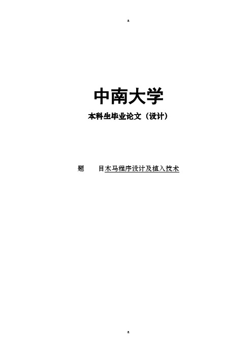 木马程序设计及植入技术本科生