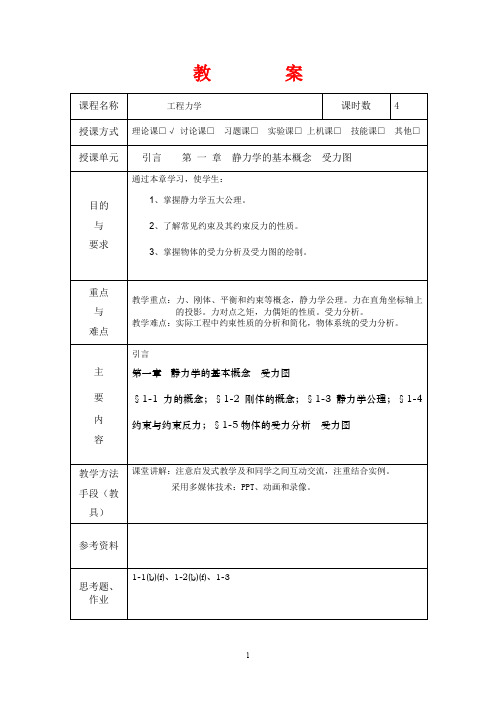 第一章 静力学的基本概念 受力图