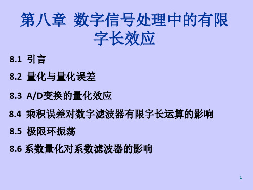 数字信号处理程佩青第三版课件第八章数字信号处理中的有限字长效