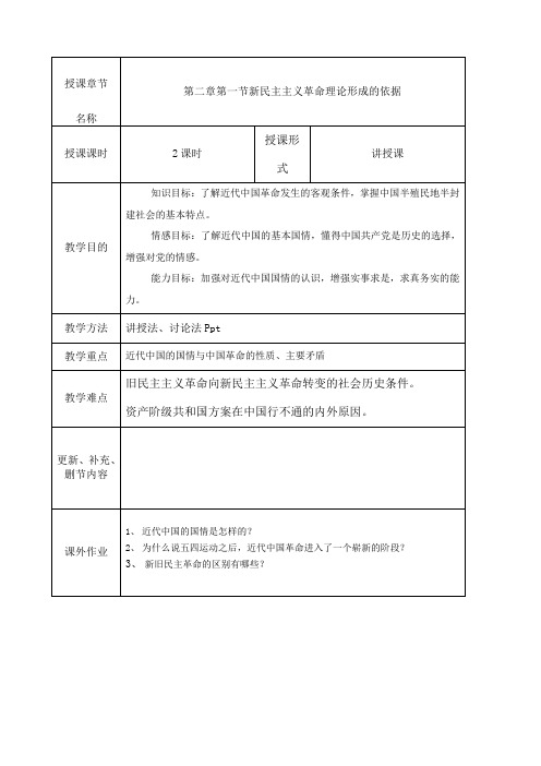 毛概第二章新民主主义革命理论