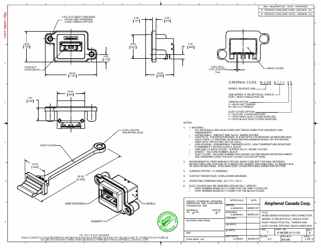 MUSB-A111-30;中文规格书,Datasheet资料