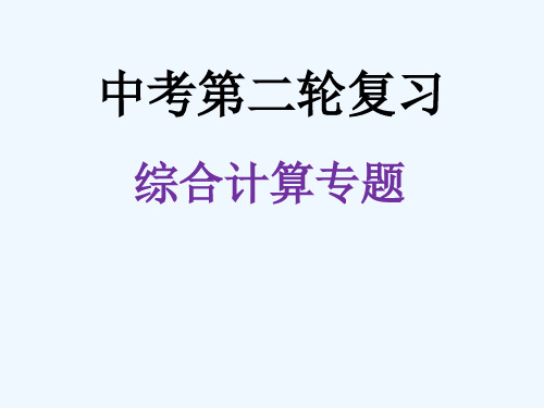 物理人教版九年级全册综合计算专题
