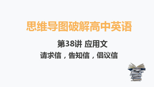 高中英语速成:作文5(请求信,告知信,倡议信)(PPT讲解版)