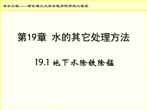 8 地下水除铁除锰