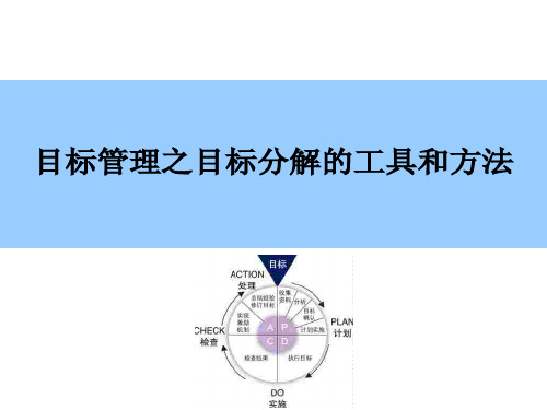 目标管理-目标分解的工具和方法