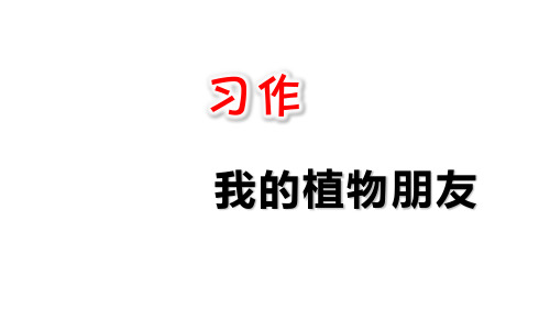 (赛课课件)人教部编版三年级下册语文《第一单元习作：我的植物朋友》(共14张PPT)