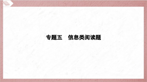 2025年中考物理总复习二轮专题突破专题五信息类阅读题