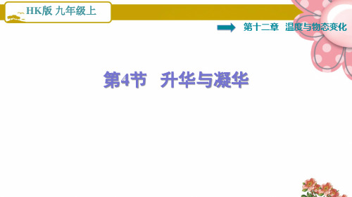 沪科版九年级物理12.4   升华与凝华