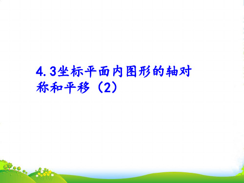 浙教版八年级上册数学《坐标平面内图形的轴对称与平移》课件