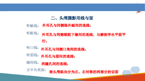 各部位X线摄影检查技术 头部摄影