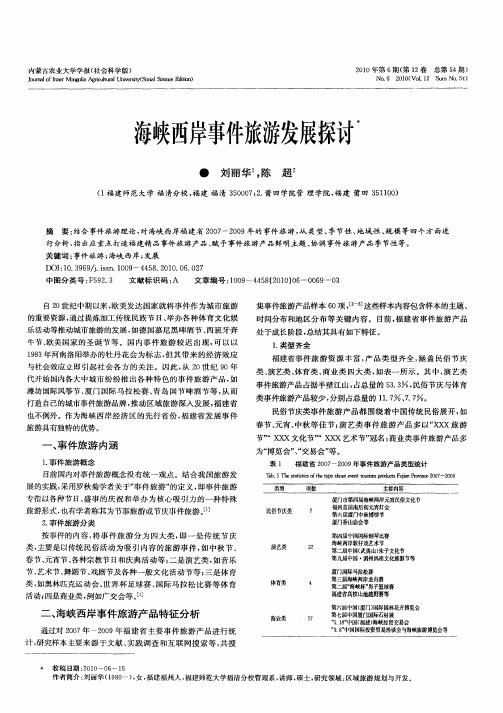 海峡西岸事件旅游发展探讨