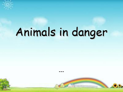 上海教育版英语六年级上册Unit 5《Animals in danger》ppt-课件