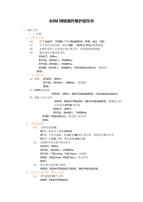 G网操作维护指导书