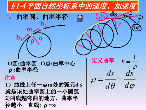 自然坐标系中的速度、加速度