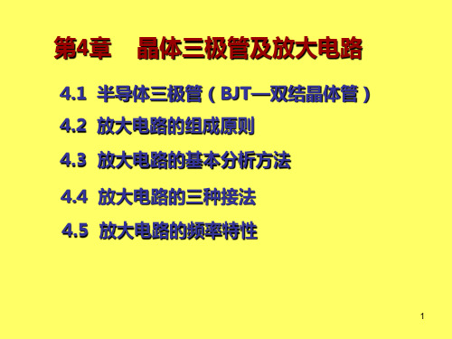 晶体三极管及放大电路PPT课件