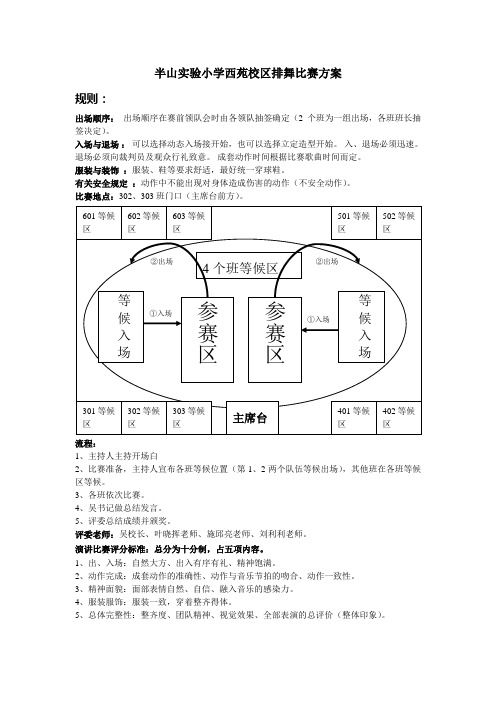 排舞比赛方案