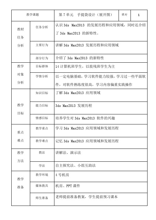 7-3、第7单元  手提袋设计(展开图)