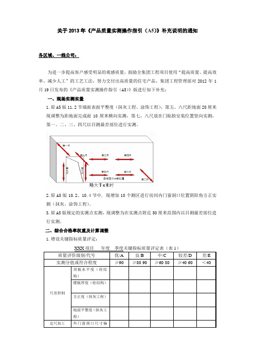 工程检查中所谓的A5标准