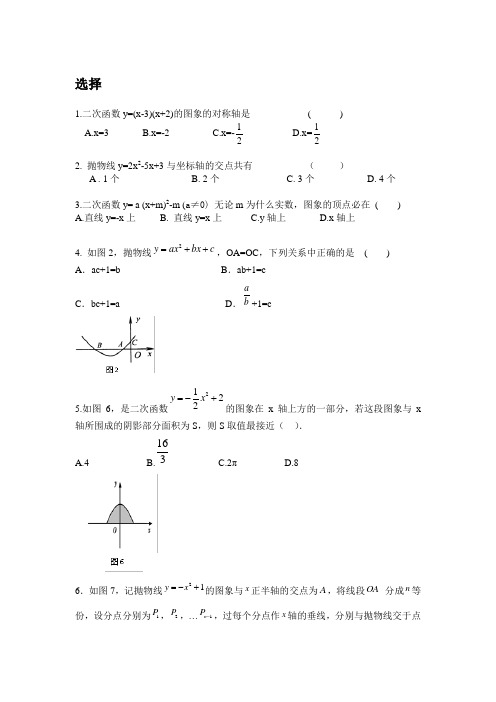 二次函数典型例题50题