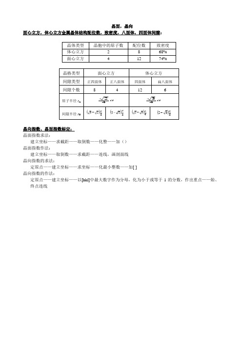 重庆大学《材料科学与工程基础》补充题目汇总