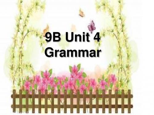 9B unit 4 Grammar