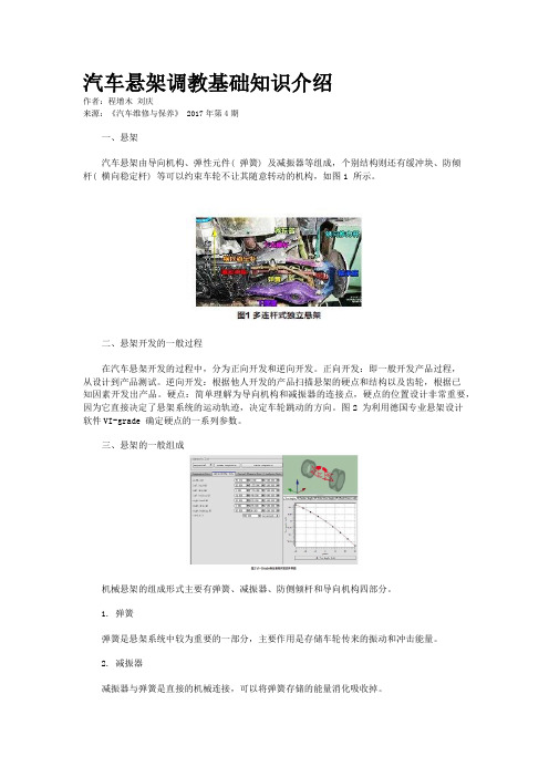 汽车悬架调教基础知识介绍