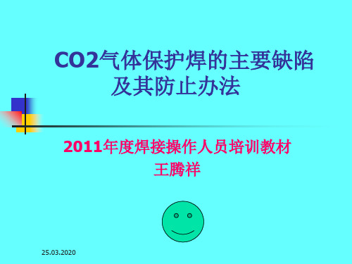 CO2气体保护焊的主要缺陷及其防止