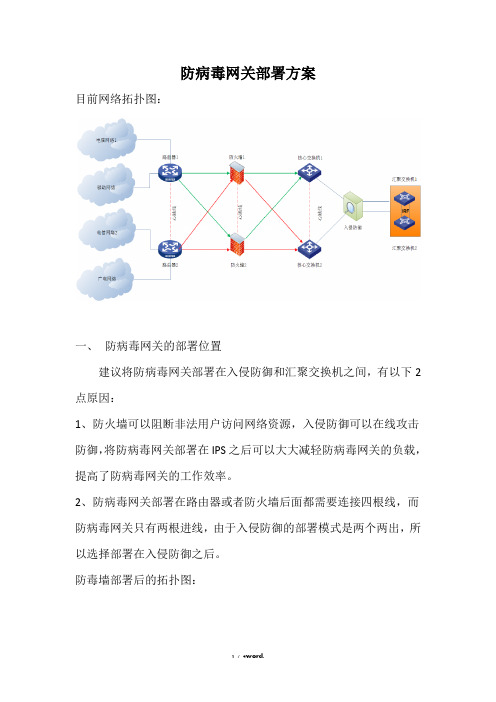 防病毒网关部署方案(优.选)