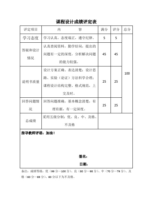 《数据库原理及应用课程设计》报告模板 - 20周