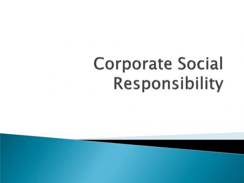 Corporate Social Responsibility 1