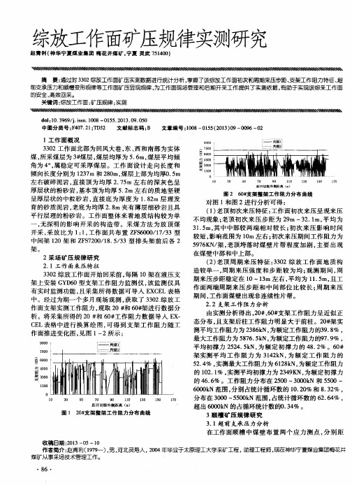 综放工作面矿压规律实测研究