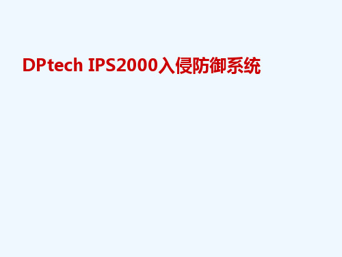 DPtech IPS培训胶片