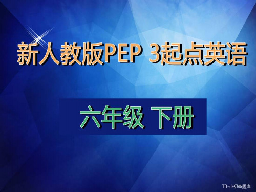 新人教版PEP上海牛津3起点英语六年级下册第二课时A Lets talk教学ppt课件