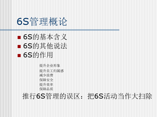 6s管理实战6S管理概论与实例精编版