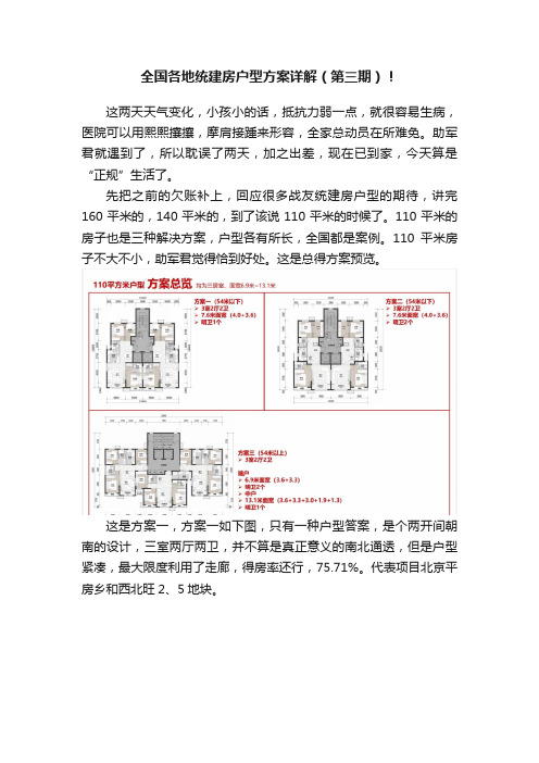 全国各地统建房户型方案详解（第三期）！