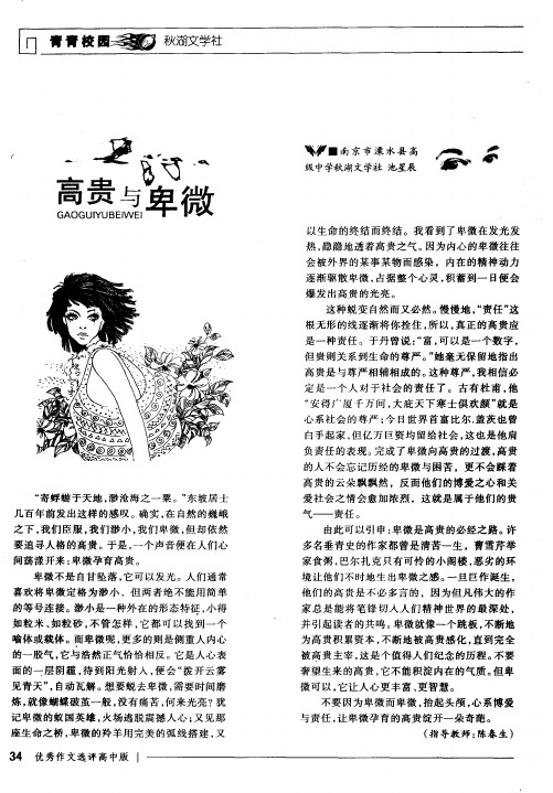 高贵与卑微