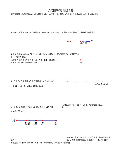 (完整版)几何图形初步培优专题