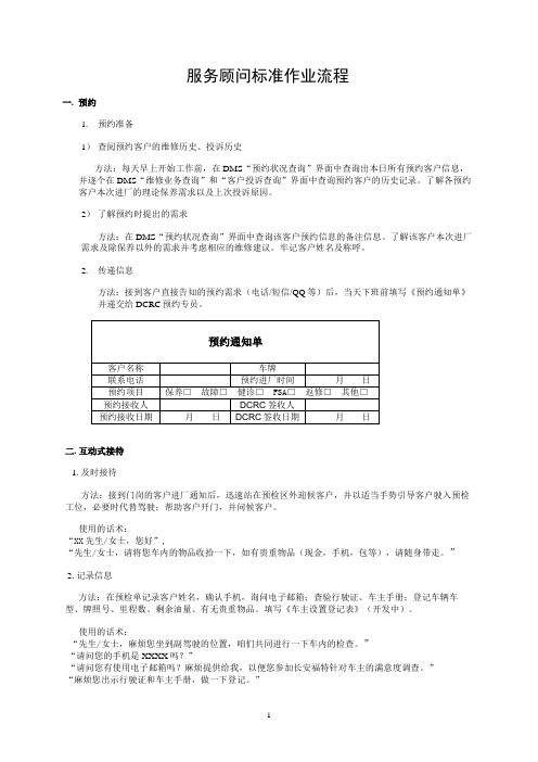 SA标准作业手册