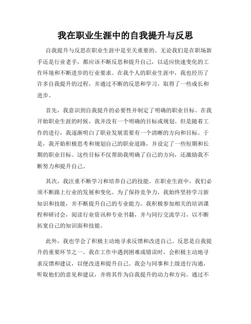 我在职业生涯中的自我提升与反思